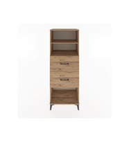 Hyperion Dolap 2 Raflı 2 Çekmeceli 60x44x163 Çam-Çam