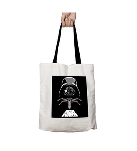 Siyah Kulplu Star Wars Darth Vader X-Wing Yıkanabilir Okul Omuz Çanta