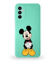 Samsung Galaxy A04s Uyumlu Lansman Kılıf Altı Kapalı İçi Kadife  Mickey Mouse-A Tasarımlı  Kapak (Şeffaf)