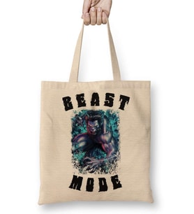 Beast Mode Colored Bez Çanta Uzun Saplı