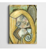 Anne ve Çocuk Modern Sanat Kanvas Tablo
