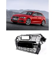 audi a3 sedan-hb 2012.2016 için s3 krom-siyah panjur