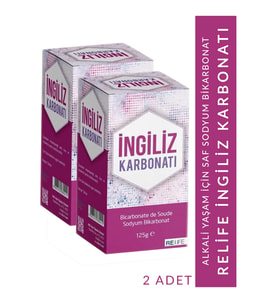 2 Adet Saf İngiliz Karbonatı 125 Gr Sodyum Bikarbonat Alkali Yaşam
