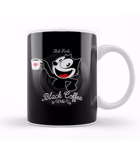 But First black Coffee Felix Kupa Bardak Porselen