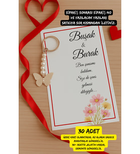 10 Adet Kelebek Anahtarlık - Kına Hediyesi - Nikah Hediyesi - Bebek Hediyesi - Nişan Hediyesi
