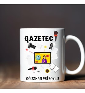 Gazetecilere Özel Tasarımlu Kupa Bardak