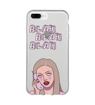 Iphone 7 Plus / 8 Plus Uyumlu Blah Blah Blah Mean Girls Desenli Şeffaf Telefon Kılıfı