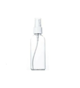 100ml plastik şeffaf şişe beyaz sprey başlık, 12 adet, dezenfektan şişesi, plastik şişe, medikal şişe, boş şişe, parmak sprey başlık, spreyli şişe