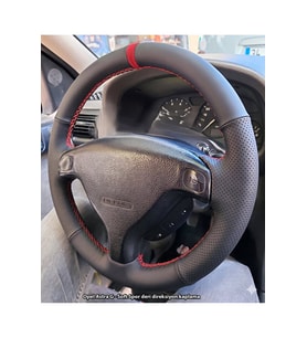 Opel Astra G 2001 Araca Uyumlu Direksiyon Kılıfı KIRMIZI YÜZÜKLÜ