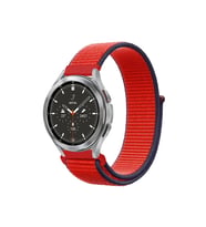 Mey İthalat® Watch 22Mm Hasırlı Cırtcırtlı Kordon - Kırmızı
