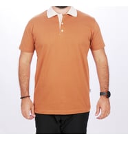 Polo Yaka Tshirt Kahve-Bej Yakalı (Renksiz)