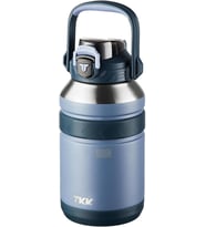 Tkk Büyük Boy 1000Ml Pipetli/Pipetsiz Kullanım Askılı Paslanmaz Çelik Termos Matara (Lacivert) (Çok Renkli)