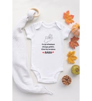 Özel Tasarım En Iyi Arkadaşın Olmaya Geldim Elimi Hiç Bırakma Baba Bebek Body Beyaz Badi Zıbın