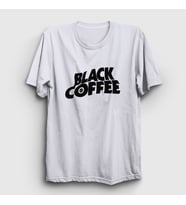 Presmono Unisex Beyaz Black Coffee Hediye Filtre Kahve T-Shirt 506938tt (Beyaz)