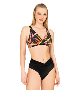 Endeep Kadın Çapraz Detaylı Toparlayıcı Yüksek Bel Bikini Takımı