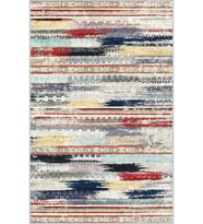Eliana Home Baskılı, Yıkanabilir Kaymaz Taban Salon Halısı LNA1734 100x150 cm (Mavi)