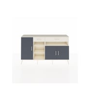 Arges Konsol 5 Raflı 2 Çekmeceli 3 Kapaklı 176x30x99 Aytaşı-Antrasit/Aytaşı