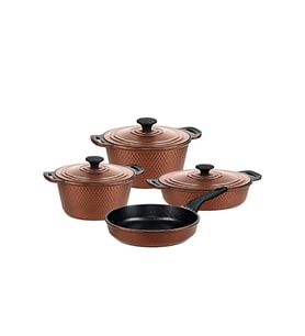 Oms Triana 7 Parça Granit Tencere Seti Bronz 3536