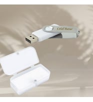 KİŞİYE ÖZEL 32 GB BEYAZ-METAL  FLAŞ BELLEK 2.0