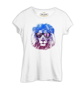 Summer - Aslan Beyaz Kadın Tshirt