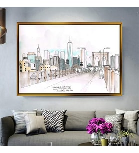 Altın Çerçeveli dekoratif tablo l198 (Gold)