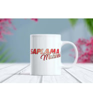 Saplama Makinesi Yazılı Yarış ve Modifiye Temalı Kupa Bardak (Beyaz)