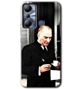 İnfinix Hot 20i Kılıf HD Desen Baskılı Kılıf - Atatürk Türk Kahvesi