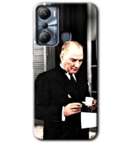 İnfinix Hot 20i Kılıf HD Desen Baskılı Kılıf - Atatürk Türk Kahvesi