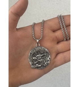 İskandinav Viking Mitoloji Kurt Figürlü Kolye