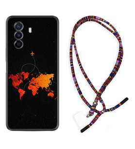 Huawei Nova Y70 Y90 Nova 9 SE  Kılıf Boyun Asklı Rasta Silikon İz Bırakan Uçak 1778