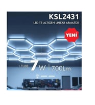 LED T5 ALTİGEN LINEAR ARMATÜR, PETEK GÖRÜNÜM