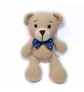 Sevimli Ayıcık Amigurumi Organik Oyuncak