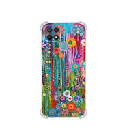 PrintiFy Oppo A15 ile Uyumlu Düşlerin Dansı Serisi Folklorik Bahçe Tasarımlı Uv Baskılı Köşe Korumalı Antişok Kılıf