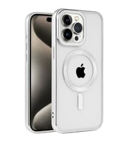 Apple İphone 15 Pro Kılıf Kronos Magsafe Kapak - Gümüş
