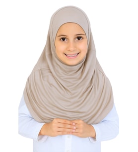 Kız Çocuk Hazır Başörtüsü Pratik Penye Şal Tesettür Giyim