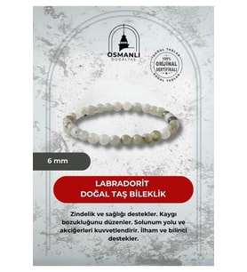 Labradorit 6mm Doğal Taş Bileklik