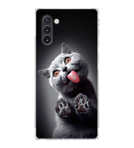PrintiFy Samsung Galaxy Note 10 ile Uyumlu Kedi 2 Kamera Korumalı Şeffaf Kılıf