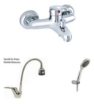 ARÇE Mix Spiralli Evye Ve Banyo Bataryası  Duş Takımı