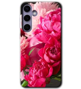 Galaxy S24 Plus Kılıf HD Desen Baskılı Kılıf - Kırmızı Beyaz Gül