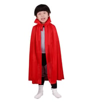 Kırmızı Renk Yakalı Pelerin Çocuk Boy 90 cm