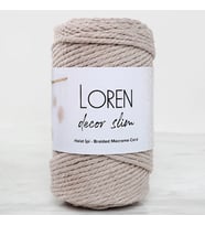 Loren Decor Slim 3 Büküm Makrome İpi Bej - L049