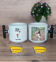 Ütopyalar Güzeldir Kupa Bardak Fotoğraflı T Siyah Kulplu Arkadaşa Sevgiliye Kardeşe Doğum Günü Hediyesi