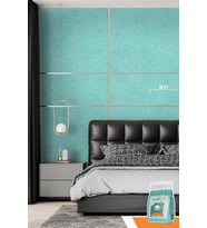Ventrawall Isı Ve Ses Yalıtımlı Sürülen Duvar Kağıdı  Altın Mineral Taşlı Turkuaz  B11-plus1 - 1.5