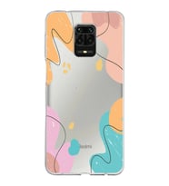 Xiaomi Redmi Note 9 Pro Uyumlu Kapak Karışık Renkler Tasarımlı Şeffaf Silikon Kılıf