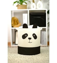 Panda Tasarımlı Bebek Çocuk Odası Fileli Düzenleyici Saklama Kutusu Oyuncak Kirli Sepeti 37x40