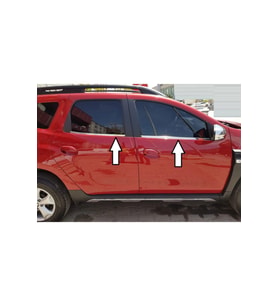 Dacia Duster Uyumlu Cam Çıtası 4 Kapı Krom 2018
