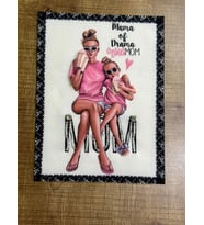 26X20 CM 3 BOYUTLU BONCUK İŞLEME ANNE KIZ ARMA YAMA DİKİŞ APLİKE