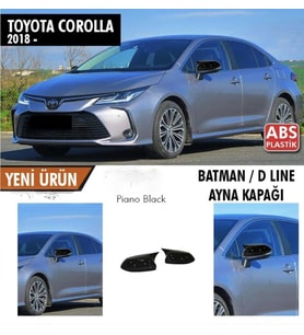 Toyota Corolla Batman Yarasa Ayna Kapağı Piano Black 2018 sonrası