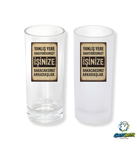 İşinize Bakın Buzlu / Buzsuz Seçenekli Rakı Bardağı – 1 Adet Şık Sunum Bardağı 0250