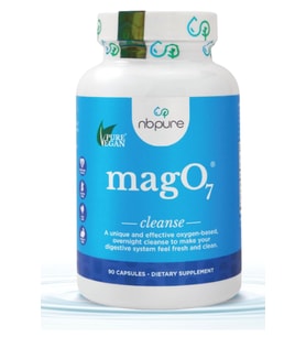 NBpure MagO7 - 90 Capsul Natural Colon Cleanse  Detox Occasional Constipation Relief, Stool Softening, Bloating for Men & Women Ozonated Magnesium Oxide. (Renksiz)